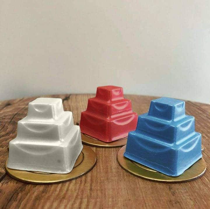 Mini 3 Levels Square Cake Chocolate Mold - ViaCheff.com