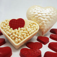 Thumbnail for Bubble Heart Shell 3-Part Chocolate Mold (BWB) - ViaCheff.com