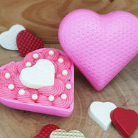 Thumbnail for Drops Heart Shell 3-Part Chocolate Mold (BWB) - ViaCheff.com