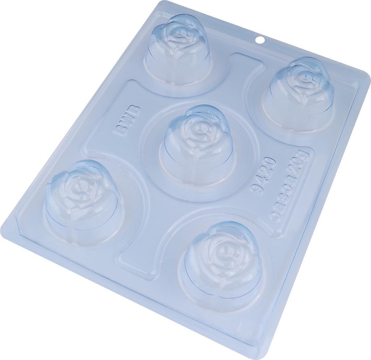 Medium Rose 3-Part Chocolate Mold (BWB) - ViaCheff.com