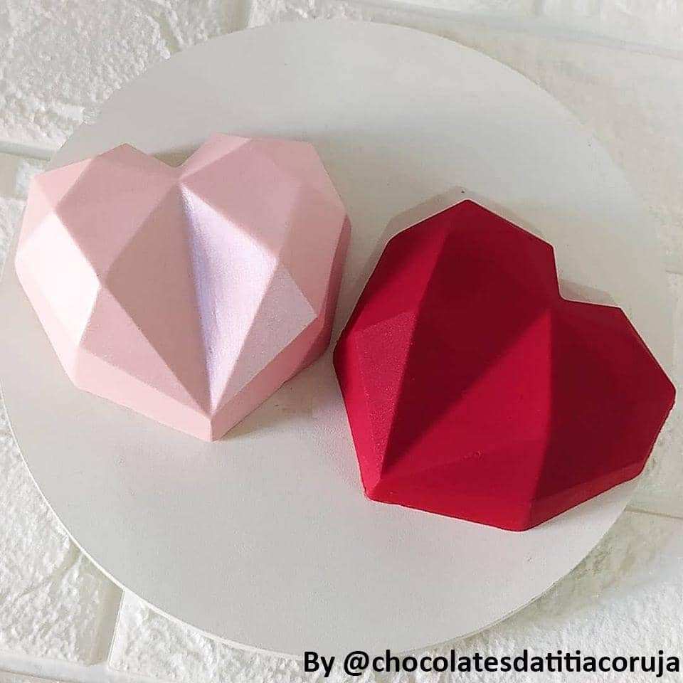 Crafty Cake Shop Diamond Heart 3 Part Chocolate Mold 200g Shell