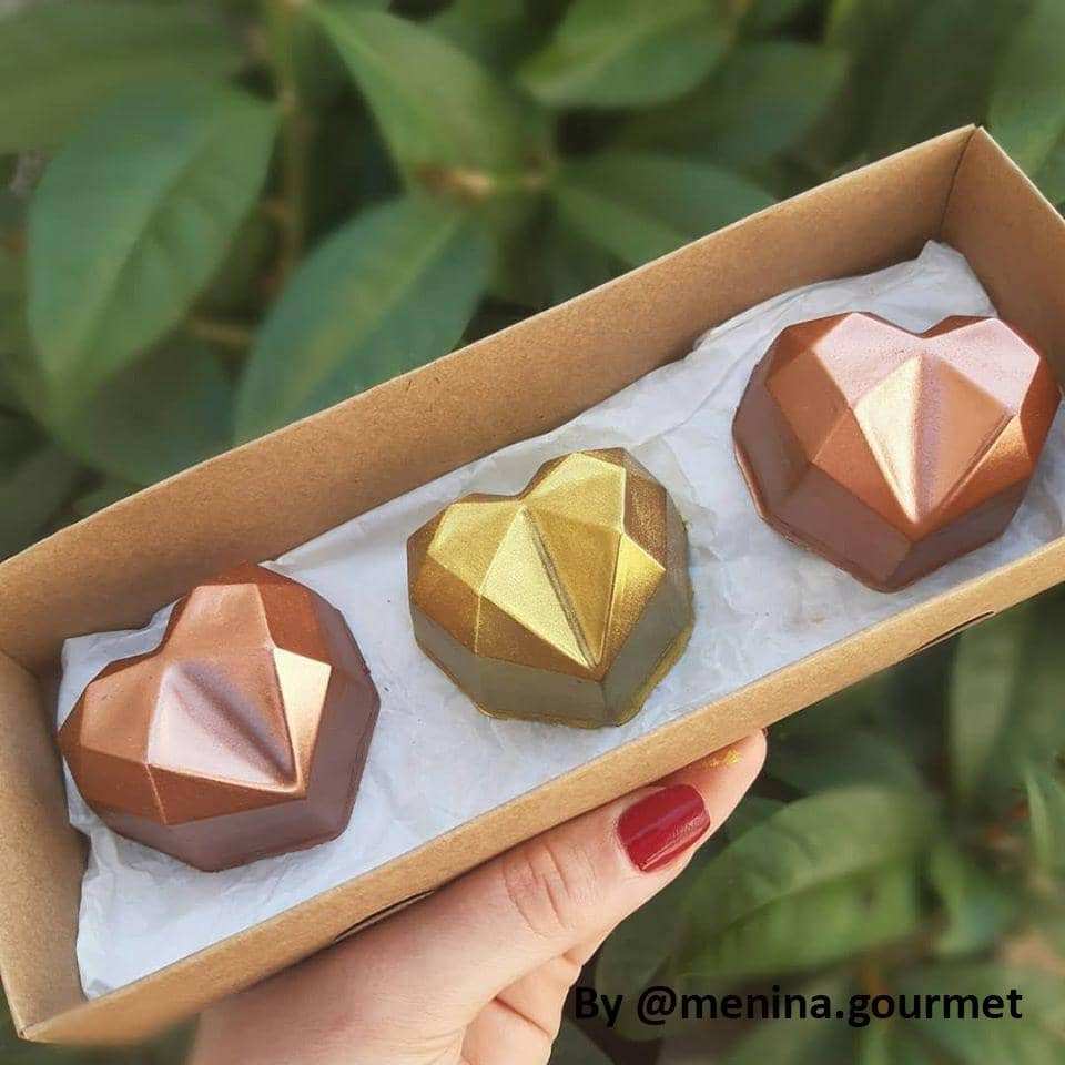 Diamond Heart Truffle Chocolate Mold - ViaCheff.com