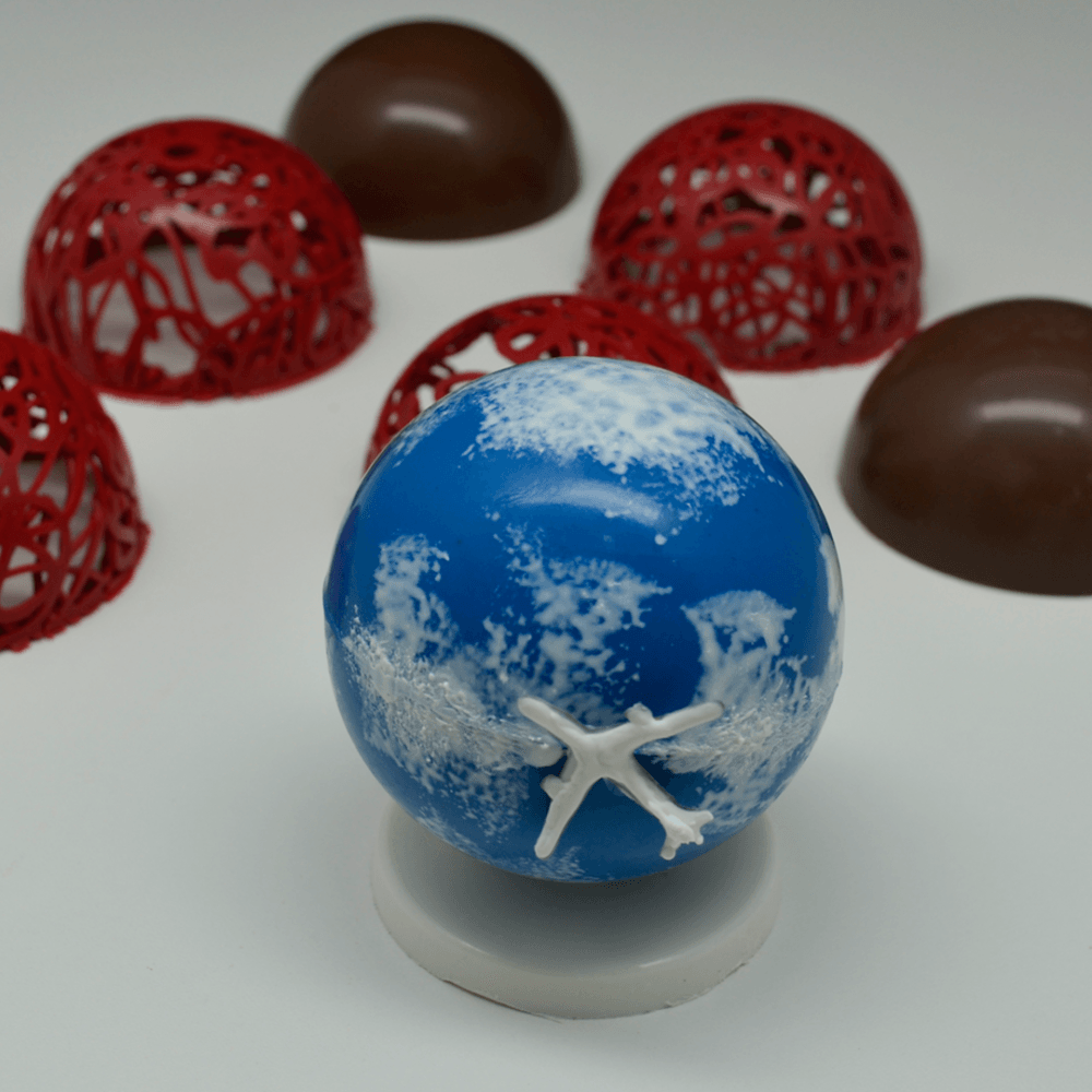 70mm Sphere 3-Part Chocolate Mold (BWB) for Hot Cocoa Bombs (BWB) - ViaCheff.com