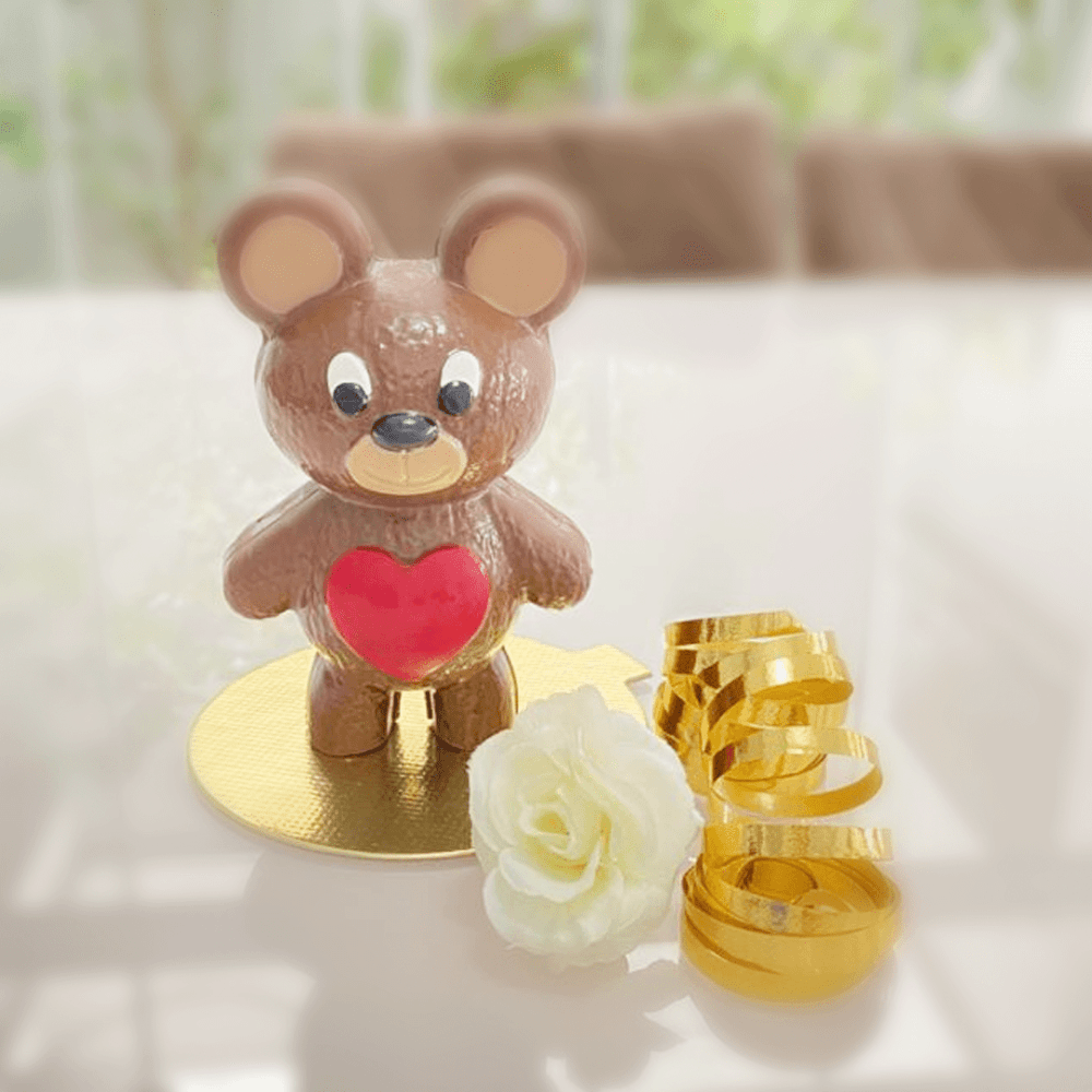 Heart Teddy Bear 3-Part Chocolate Mold (BWB) - ViaCheff.com