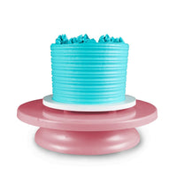 Thumbnail for Solid Pink Plastic Cake Turntable  - 29cm (11.5 Inches) - ViaCheff.com