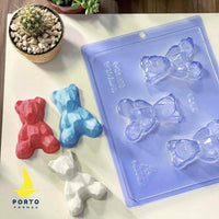 Thumbnail for Baby Geometric Bear 3-Part Chocolate Mold - ViaCheff.com