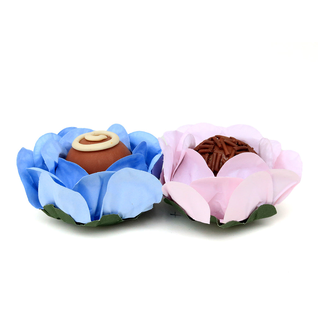 Pink and Blue Combo Mini Rose Flower - 40 pack