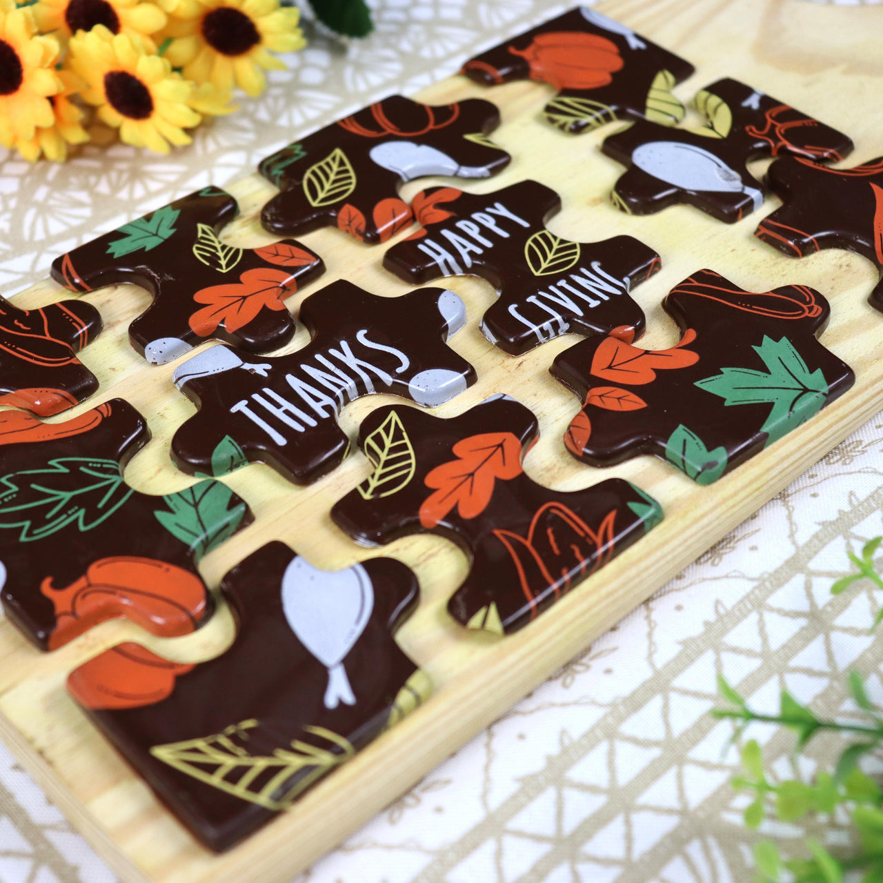 Thanksgiving Puzzle - Chocolate Transfer Mold - ViaCheff.com