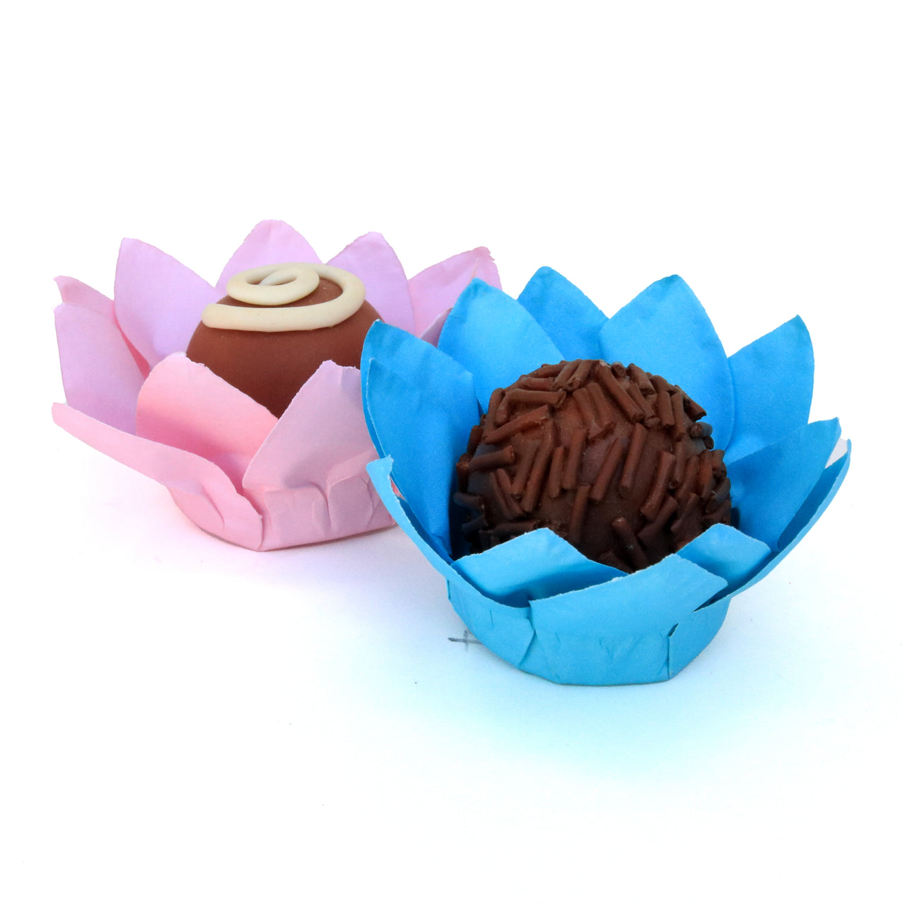 Pink and Blue Combo Pointy Flower - 40 pack