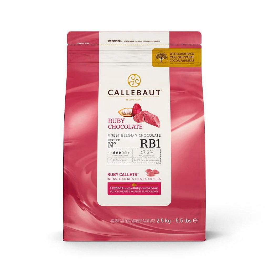 Callebaut Finest Belgian Ruby Chocolate 2.5Kg (5.5lbs) - ViaCheff.com