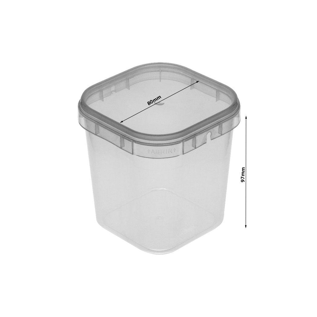 Square Containers For Cake In A Jar With Lid  (500ml) - 10 Pack - ViaCheff.com