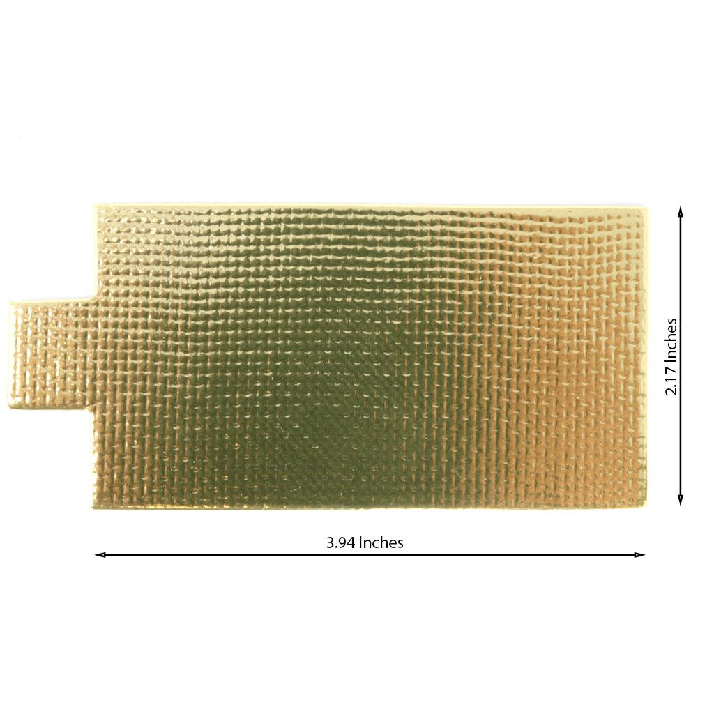 Mini Rectangular Gold Classic Cake Board 3.9"x2.1" (10x5.5cm) 25 Count. - ViaCheff.com