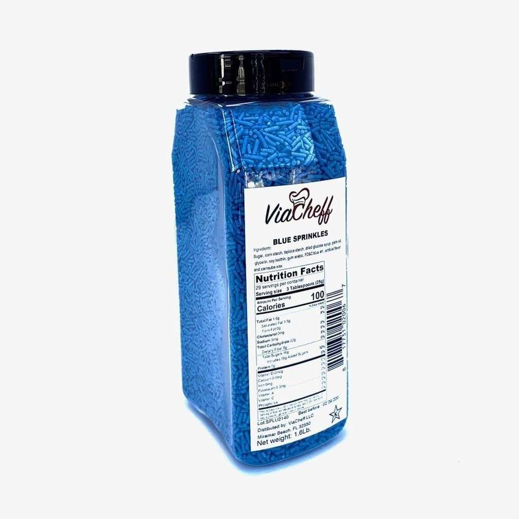 Blue Sprinkles(Jimmies) 1.6 Lb Jar (725g) - ViaCheff.com