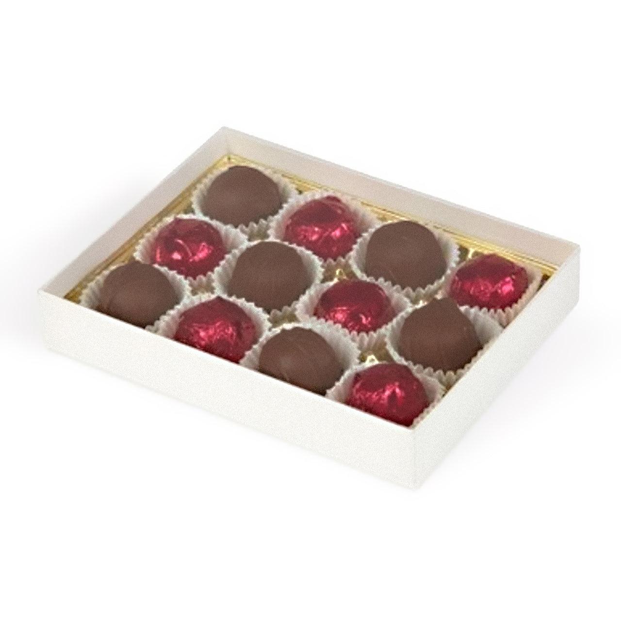 Large Single Layer White Box for 12 Candies - ViaCheff.com