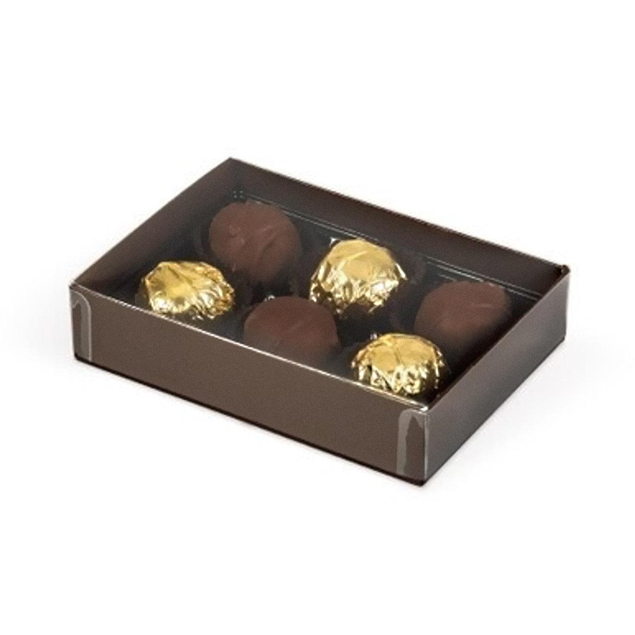 Small Single Layer Brown Box for 6 Candies – ViaCheff.com