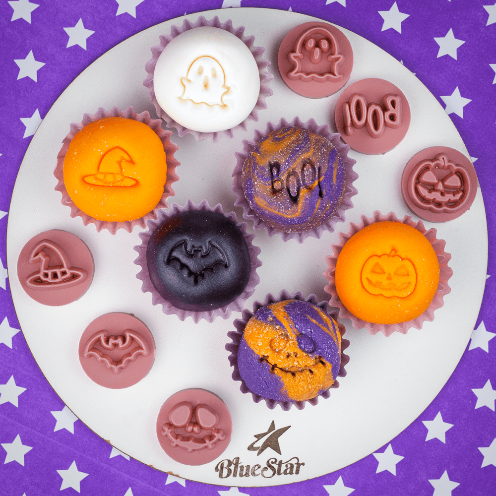 "Halloween" Embossing Candy Stamp Set  (7 pieces) 2cm - ViaCheff.com