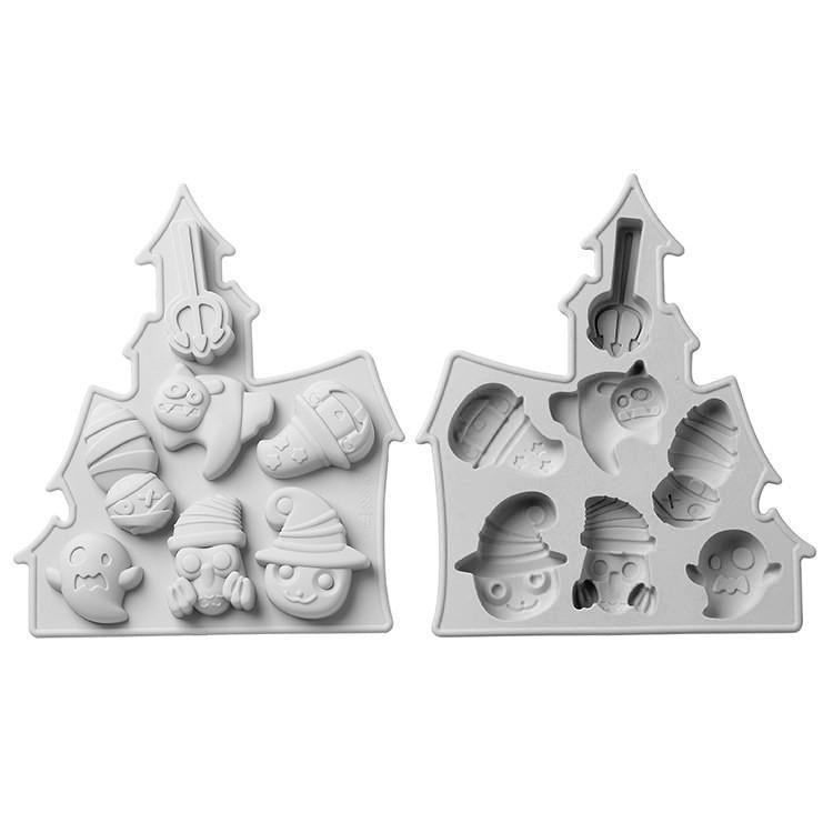 Haunted House Halloween Silicone Mold with Assorted Shapes - ViaCheff.com