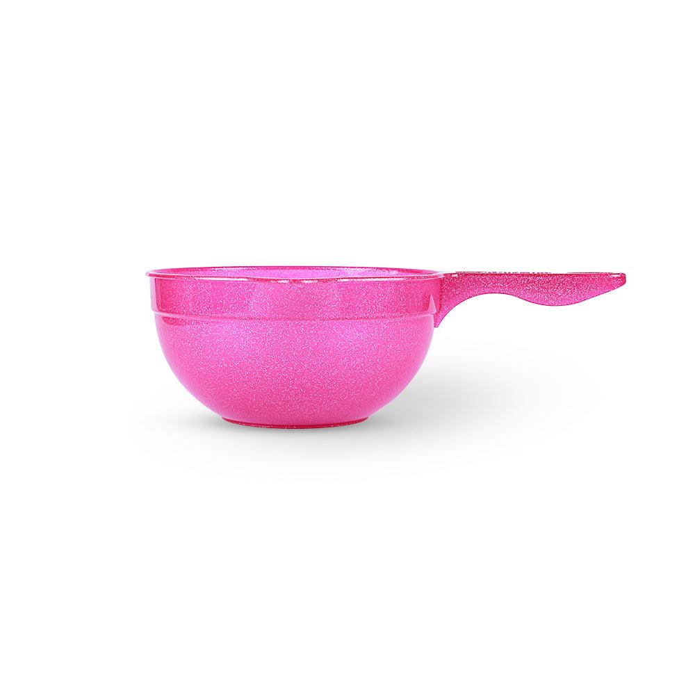 Plastic Mixing Bowl with Handle 3.6 Cups Shine Line PINK - ViaCheff.com