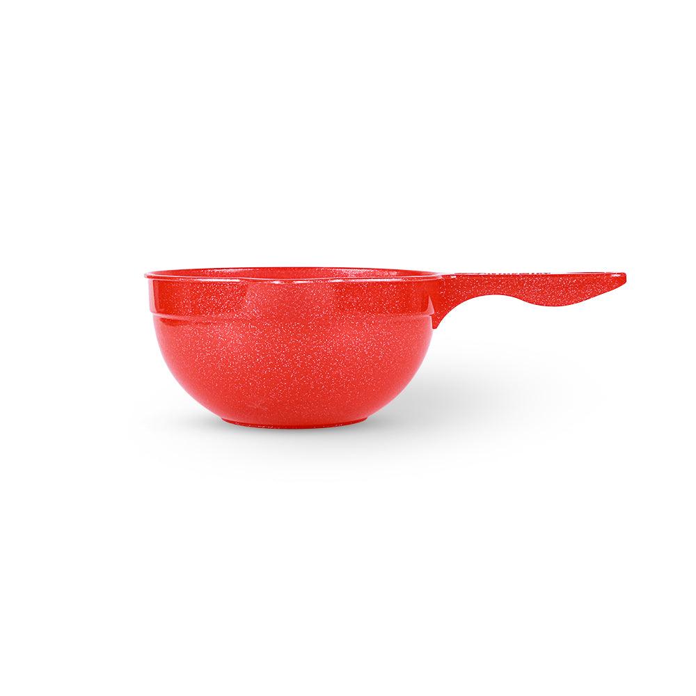 Plastic Mixing Bowl with Handle 3.6 Cups Shine Line RED - ViaCheff.com