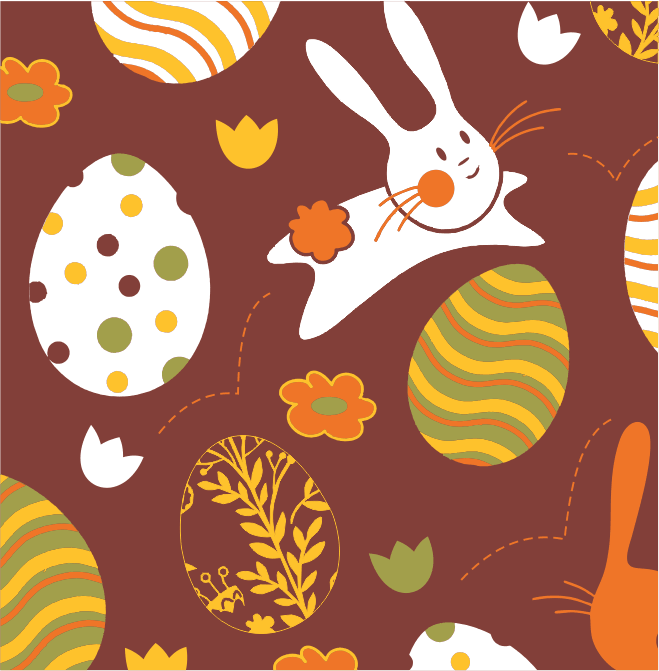 Easter Pattern 3 - Transfer Sheet For Chocolate 290 x 390 (mm) - ViaCheff.com